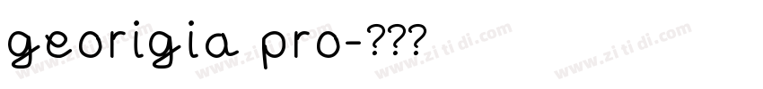 georigia pro字体转换